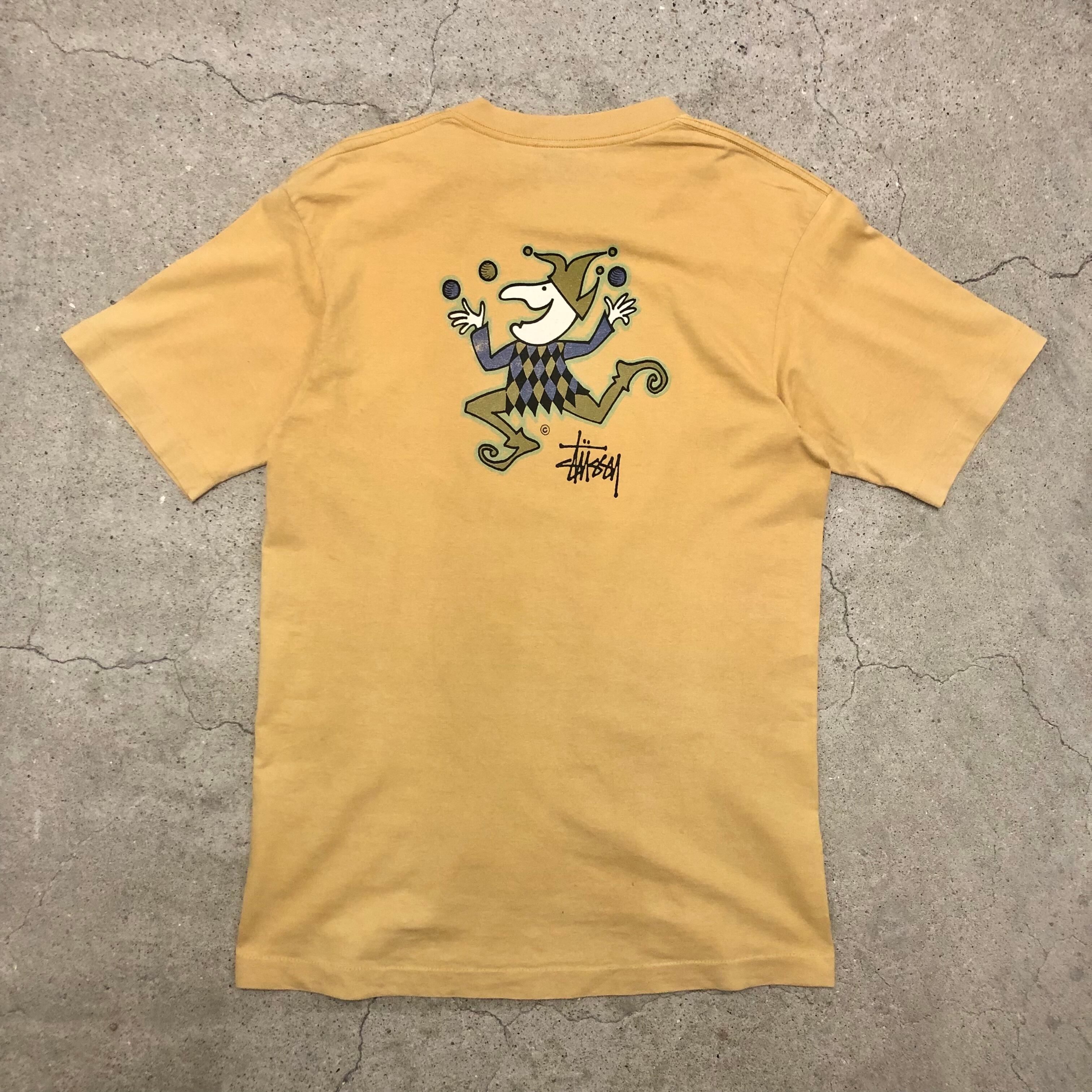 80s OLD STUSSY/JUGGLER PIGMENT Tee/USA製/黒タグ/L/ジャグラー