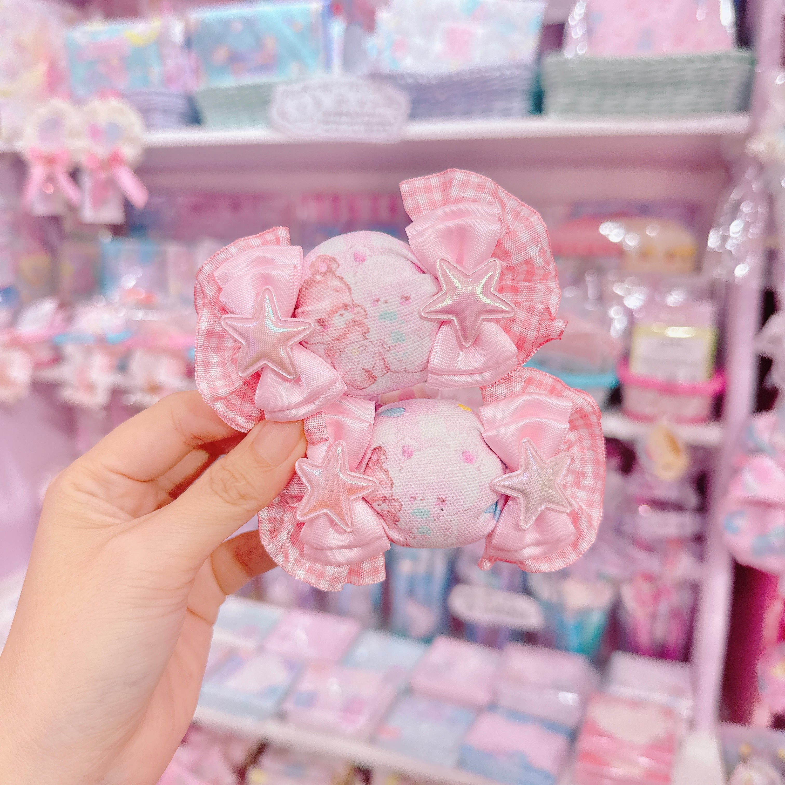 【D8】75-3キャンディリボンツインヘアゴム