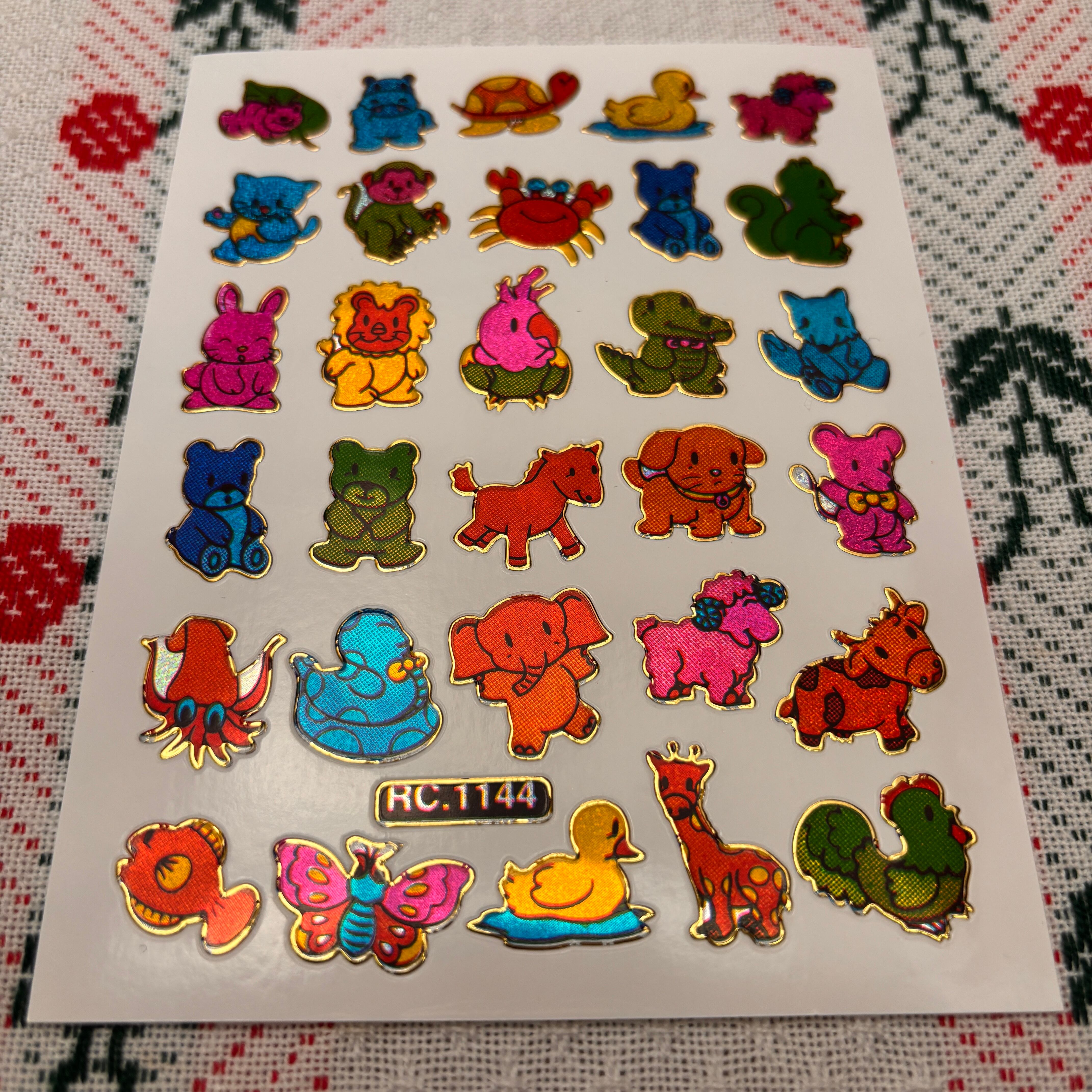 103 レトロファンシーアニマル レトロキラキラシール RC.1144 VCS01