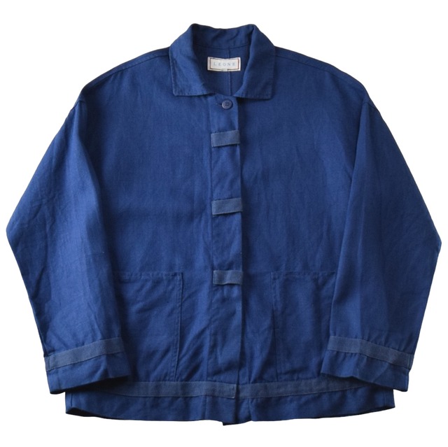 Indigo Linen Design Jacket / インディゴリネン デザインジャケット