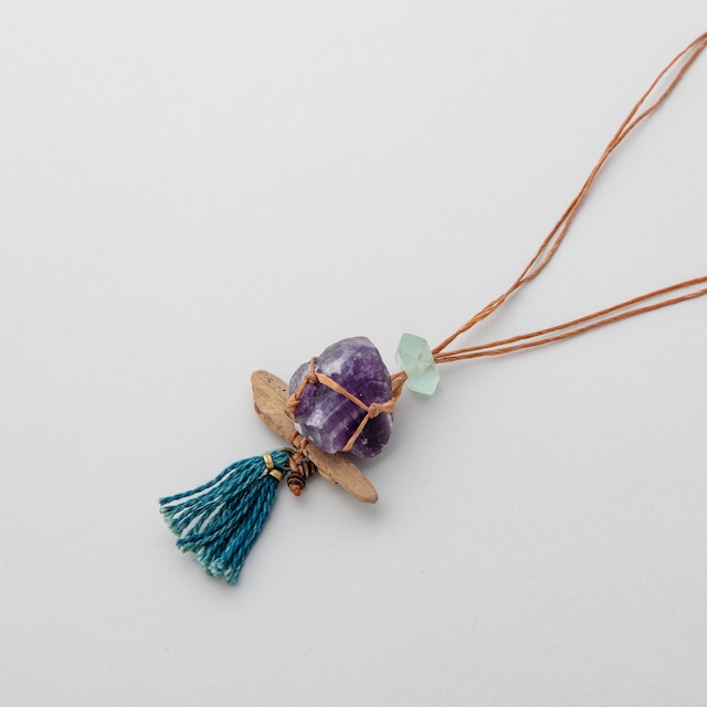 Natural Stone Pendant Necklace Amethyst_No.3225003