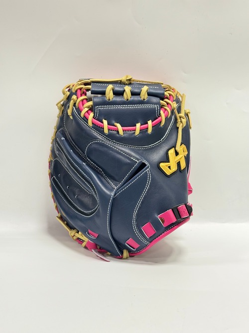 HATAKEYAMAｰハタケヤマ　軟式グラブ　限定モデル　キャッチャーミット　右投げ用　M9型　ネイビー/ピンク×キャメル 画像