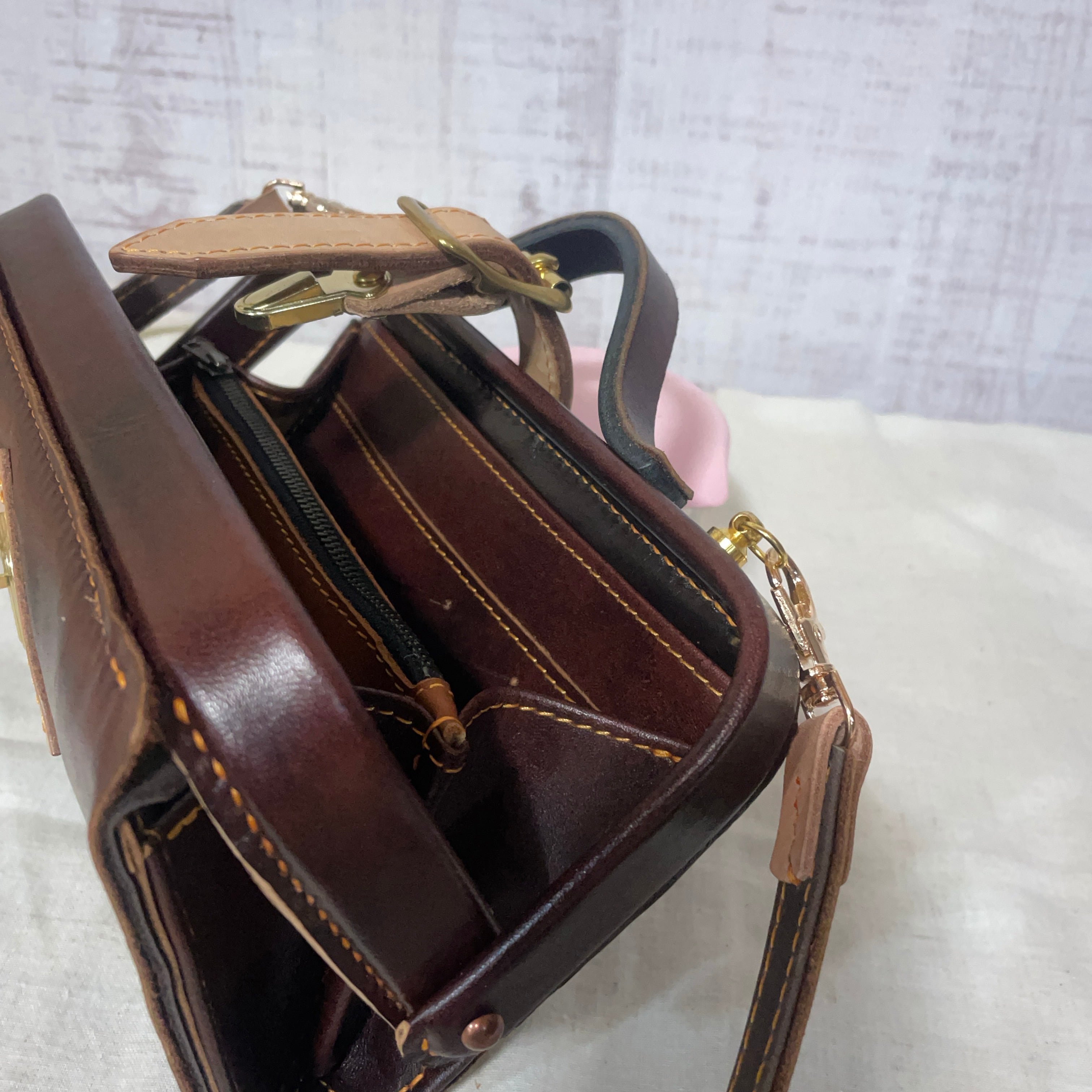 ダレスな長財布 口金長財布 ムラムラブラウン 本革財布 | ほんくら