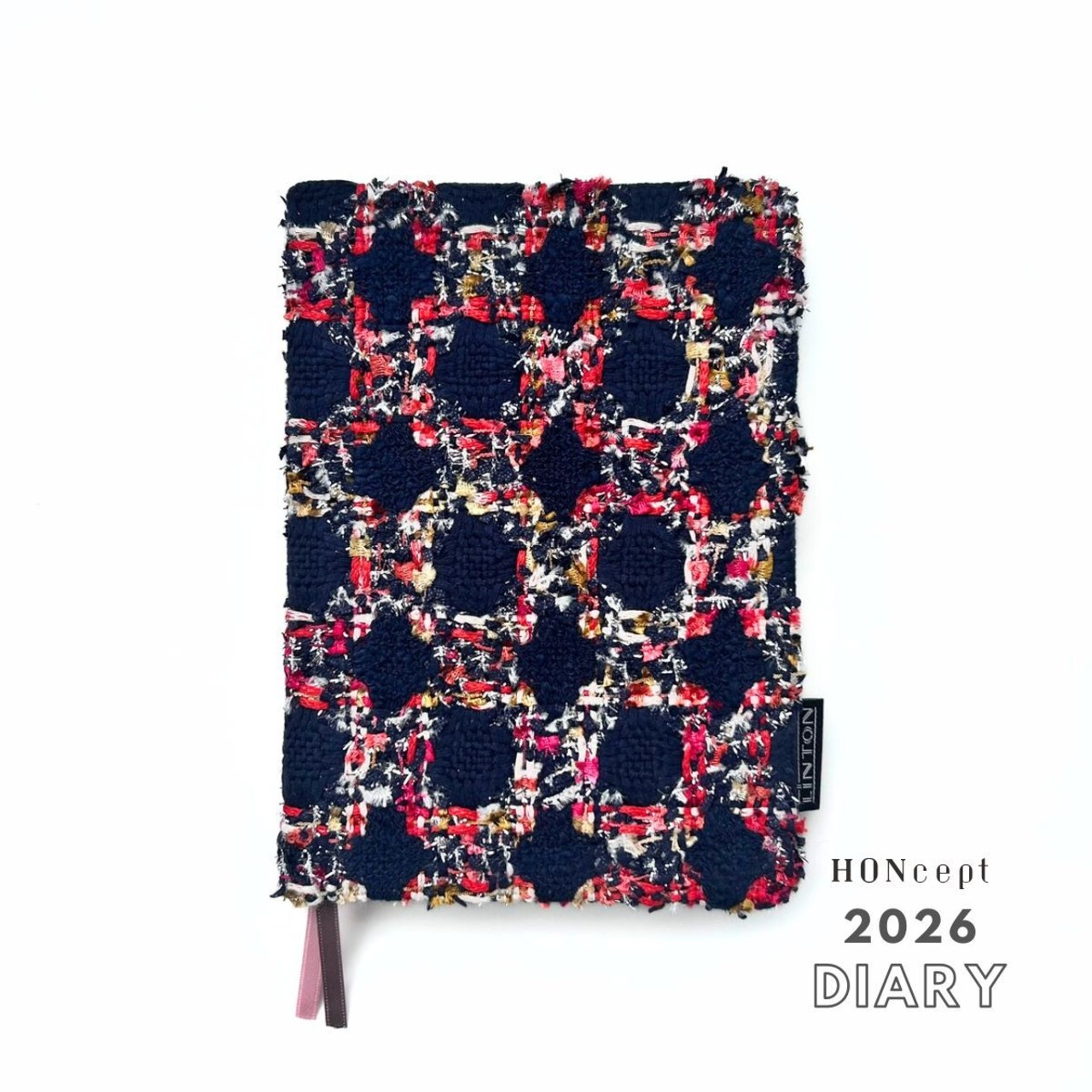 【早期限定価格30％OFF】【2026ダイアリー】Diary LINTON（リントンツイード）生地使用　特別仕様シリーズ　ネイビー×ミックスカラー