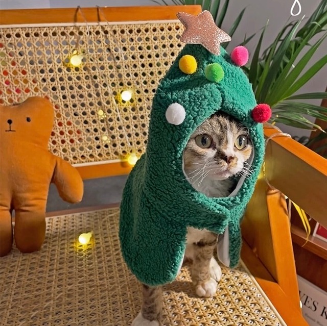 クリスマスなりきりフーディーケープ ツリー トナカイ