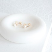 結わい　-瞬き-　【②結わい（片耳）】小枝耳飾り　ワイヤーアクセサリー