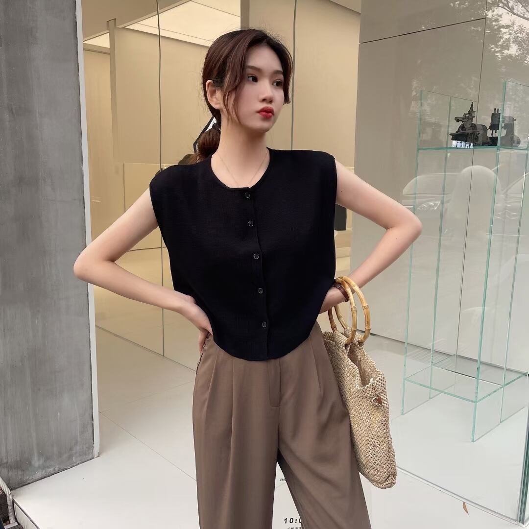 クルーネック フレンチスリーブカーデ AJ1050-2203