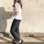 【綿100%】大人可愛い フリル袖ブラウス｜モスグリーン｜サムネイル3