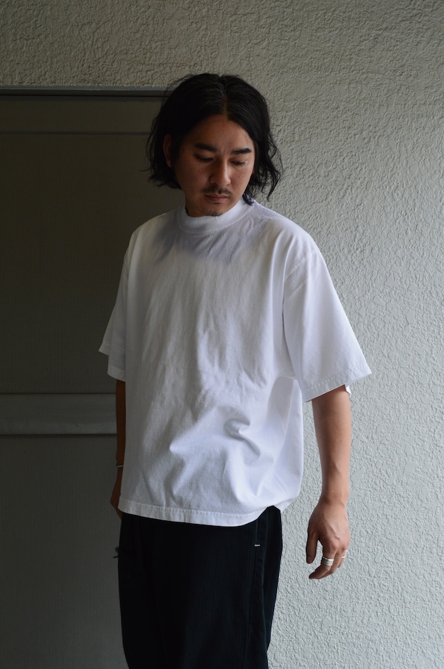 SHAKA WEAR garment dye 7.5oz drop wide fit heavy weight tee USA cotton WHITE/BLACK シャカウェアー ガーメントダイTシャツ