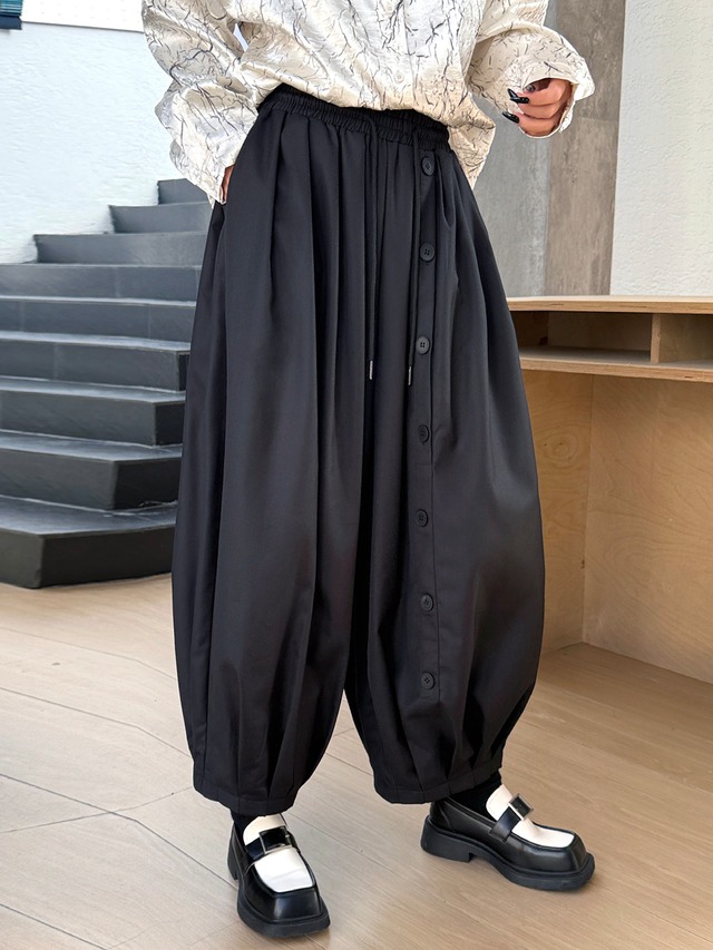 Loose lantern cropped volume pants [T2700]