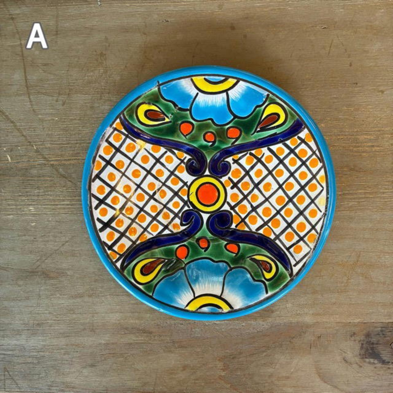 Mexico Guanajuato Ware Mini Round Plate 6type　メキシコ　グアナファト焼　ミニ丸プレート　全6種　ケーキ皿　取り皿　小皿