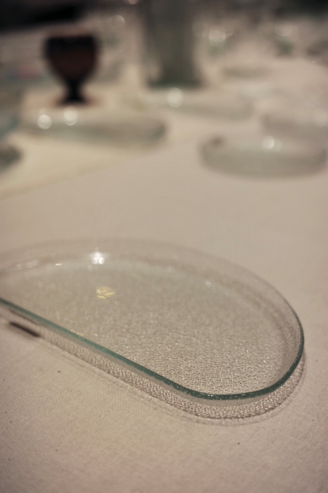 池谷三奈美｜型板 半月皿 ＜LOCAL GLASS CHAT＞