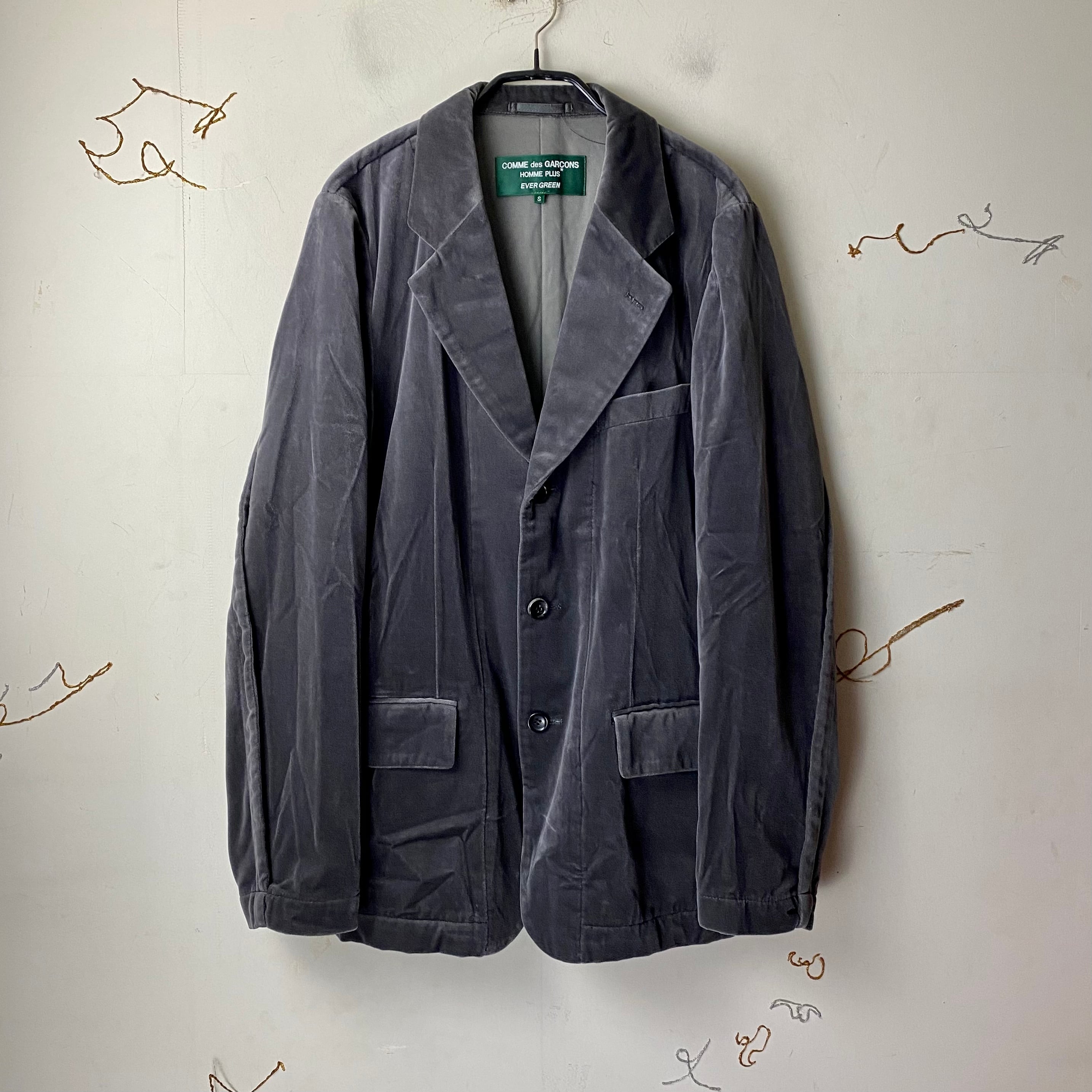 AD2005 COMME des GARCONS HOMME PLUS EVER GREEN velour tailored 