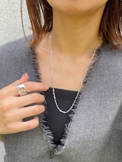 open heart silver ring