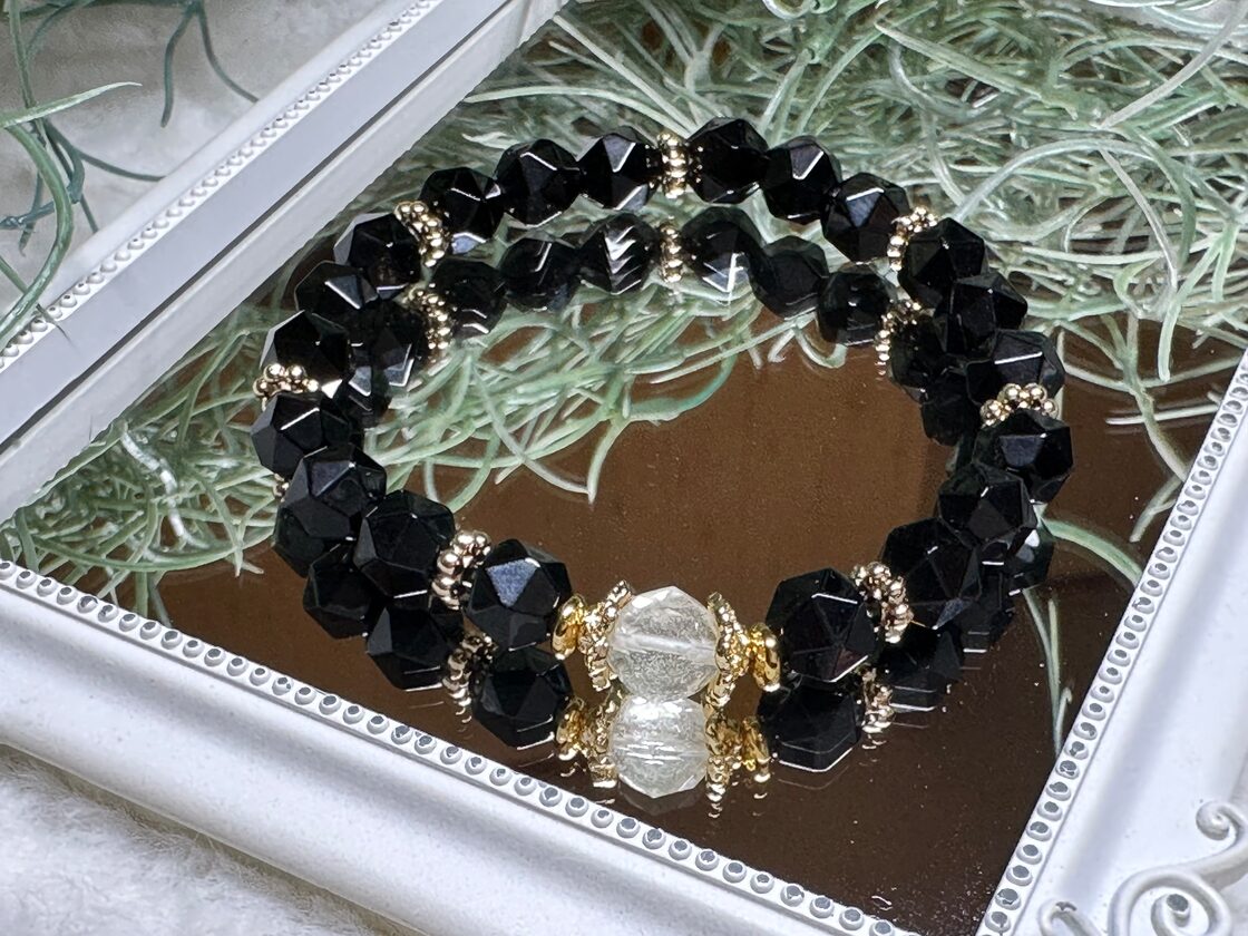 リビアングラス×チベットモリオンbracelet♡ | PAY ID
