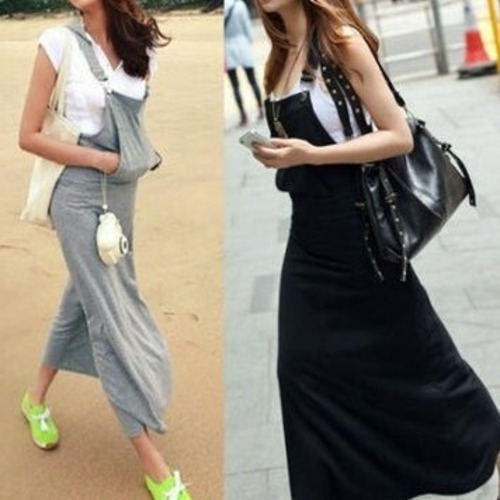 カーキ ネイビーもあり◎ サロペット ロング マキシ ロング丈 マキシ丈 フード ワンピース 黒 グレー