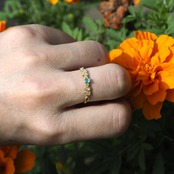 パライバトルマリン ブラジル産 リング 0.075ct D0.04ct k18