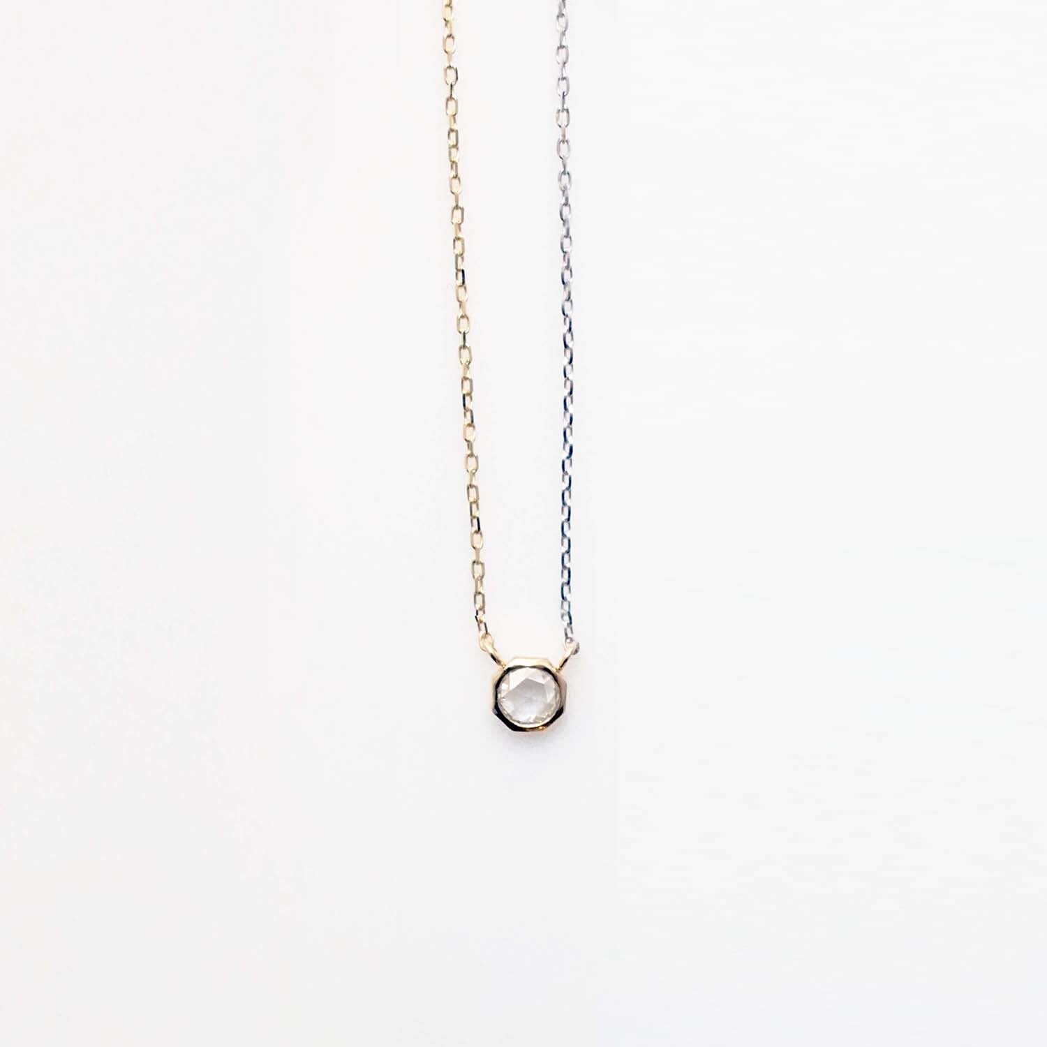 Gravity / Rose Cut Diamond Necklace (N230-YD)