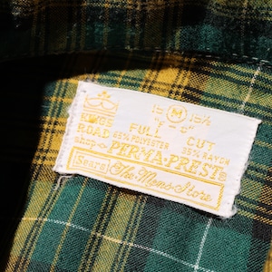 美品 M Sears 70s 長袖 ポリレーヨン ノンアイロンシャツ