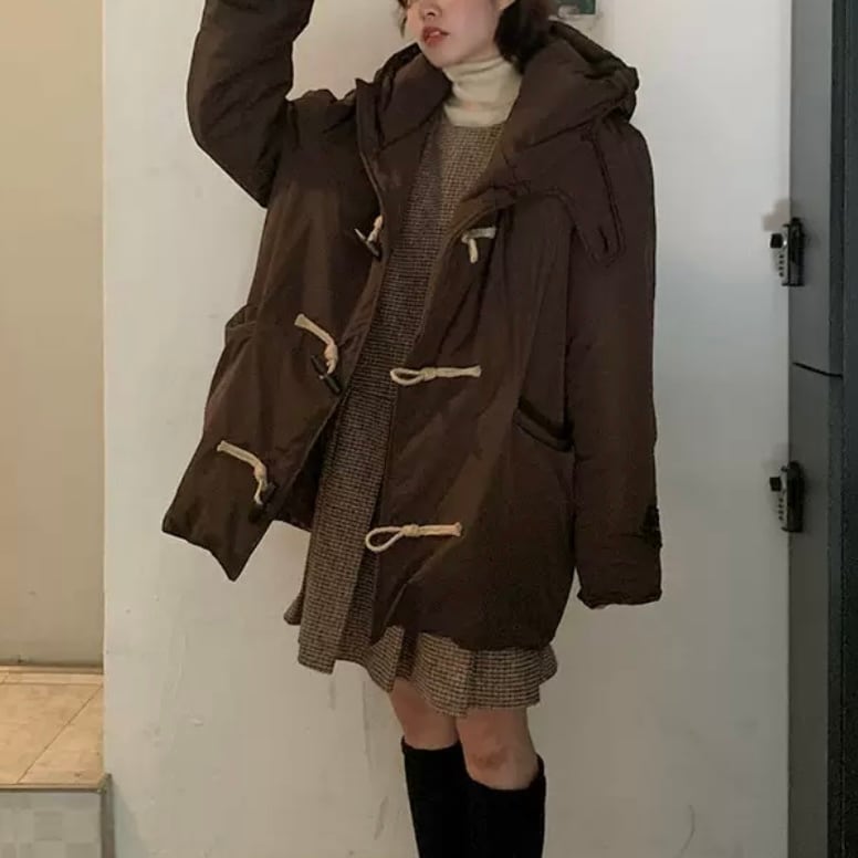 B11800 アンダーカバー 97AW LEAF期 爪トグルダッフルコート 茶S UNDERCOVER（アンダーカバー） 97AW LEAF期 archive 爪トグル ウール