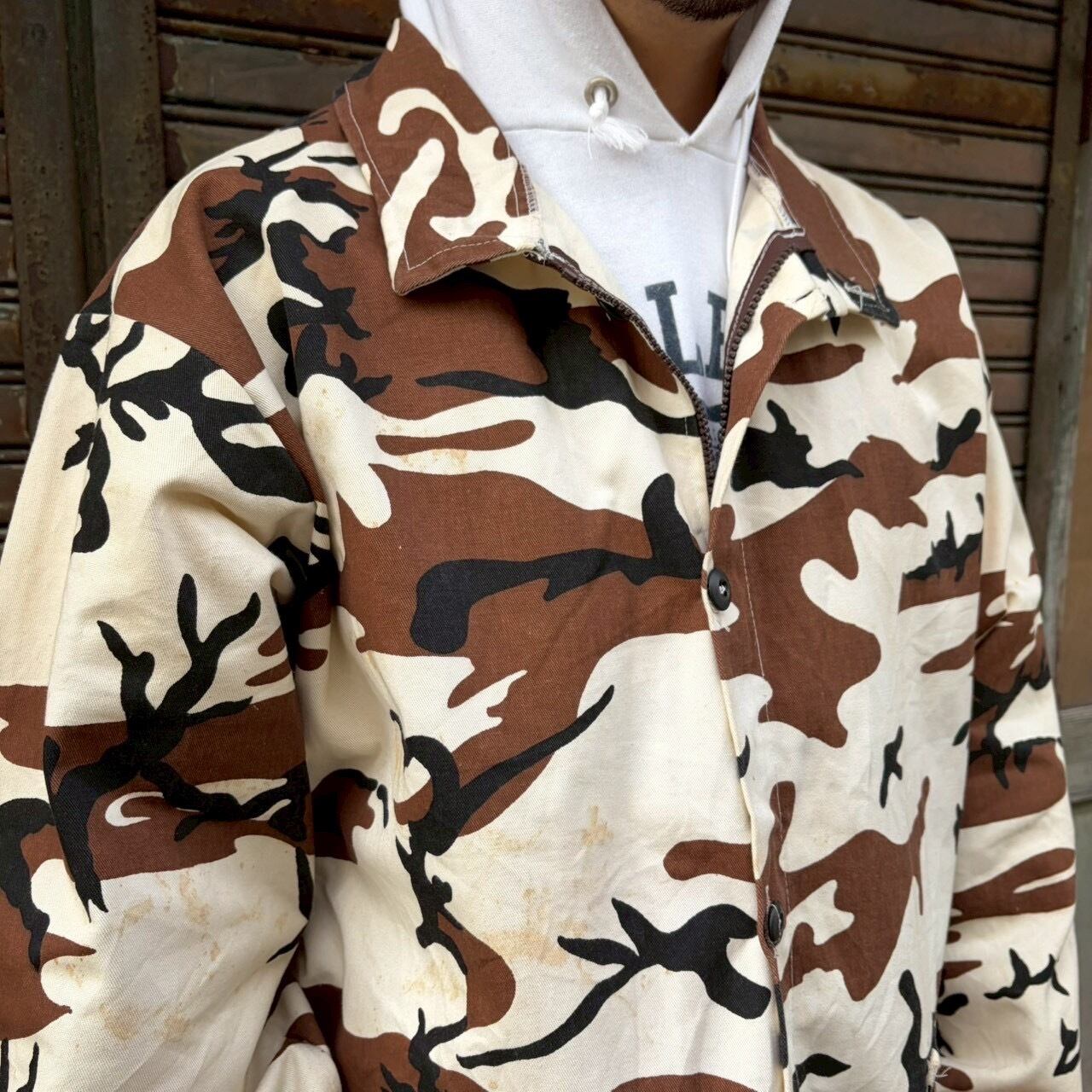 80s USA製 The Camo Clan 迷彩 ジャケット スノーカモ ウッドランド