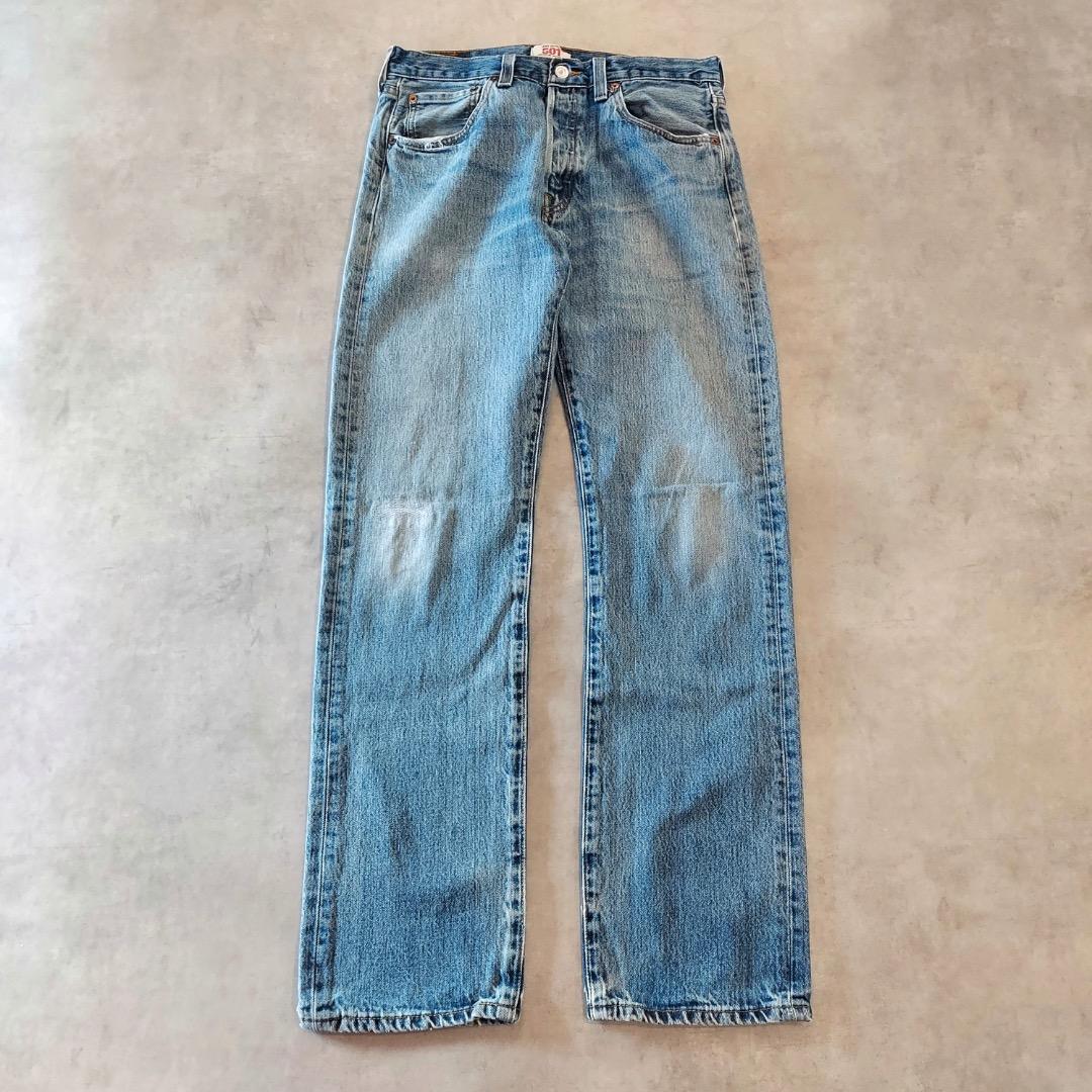 リーバイス501 Levis W33 デニム 青 00s ヒゲ 古着 18136