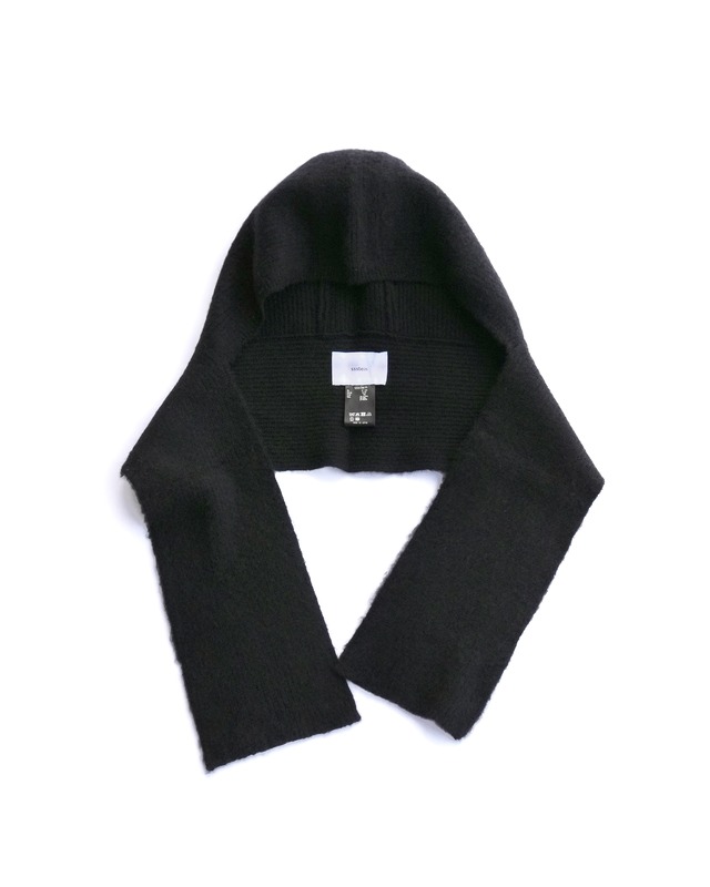 ssstein "WOOL/ALPACA MILLED KNIT BALACLAVA〔BLACK〕"