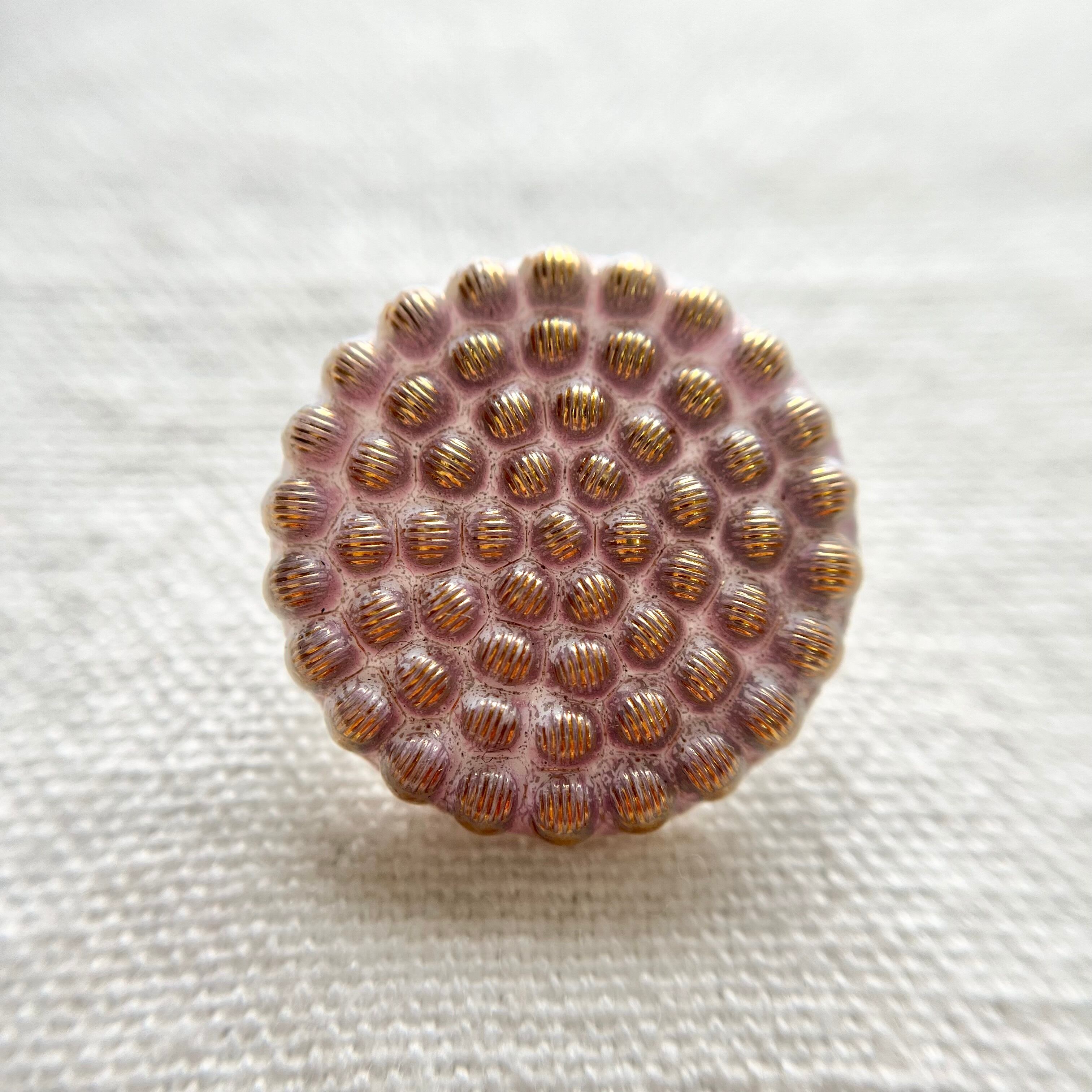 ドイツ 凹凸ドット×マットピンク(ゴールド) 22.5㎜