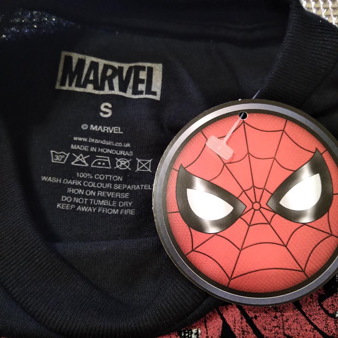 スパイダーマン Tシャツ S 実寸はLぐらい 黒 ヴェノム カーネイジ 新品