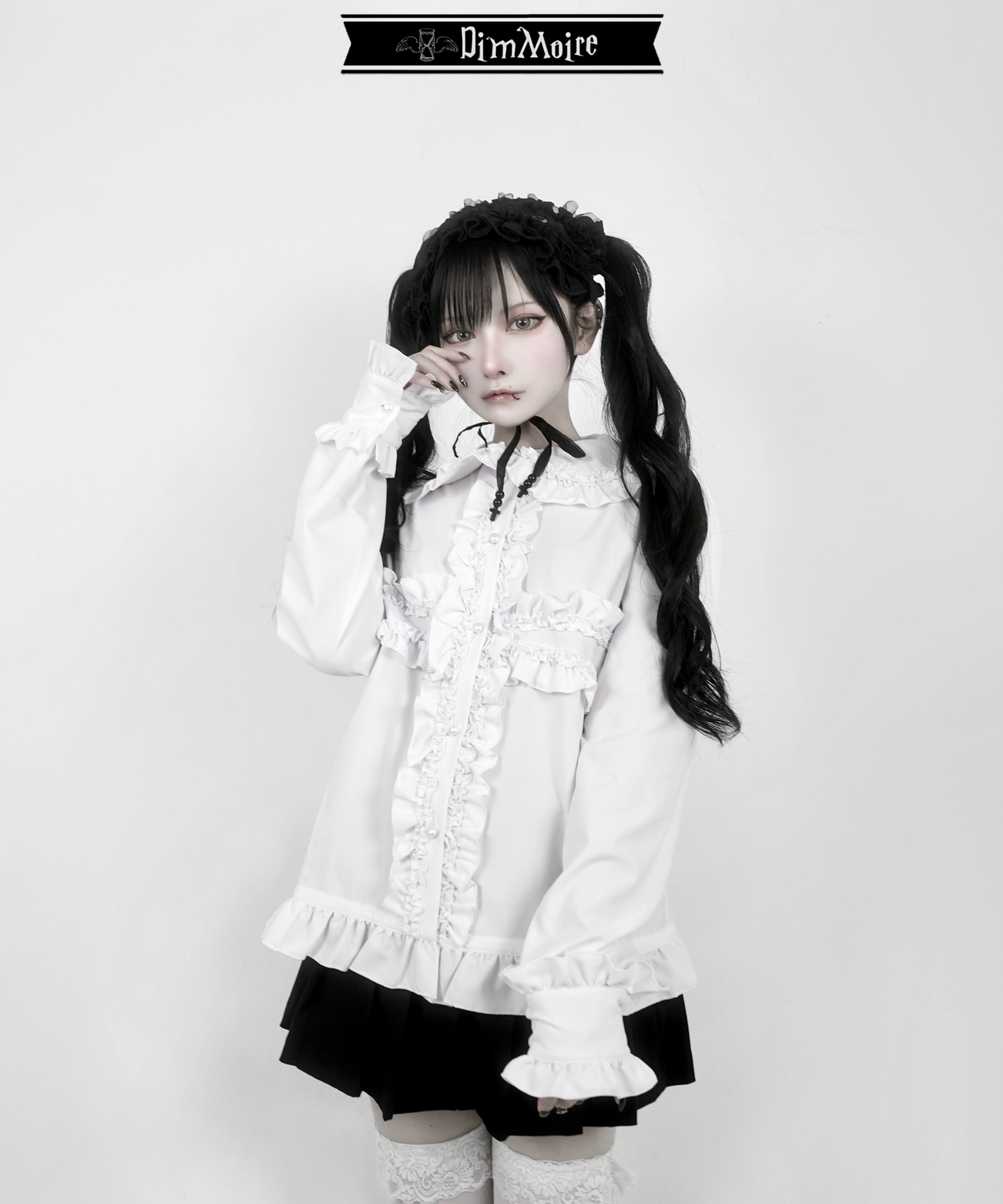 十字フリルブラウス【White】 | DimMoire 