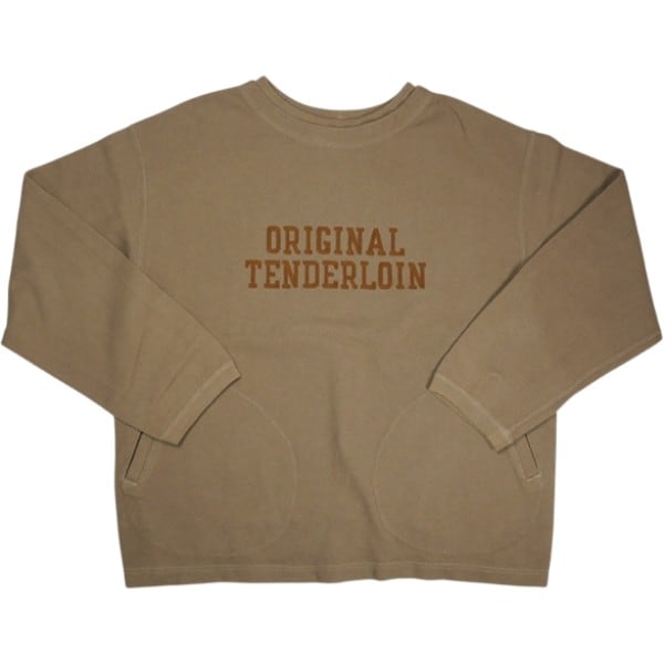 Size【L】 TENDERLOIN テンダーロイン MOSS STITCH SWEAT KHAKI クルー