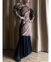 china design puff sleeve dress-4057-3