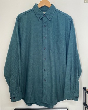00sL.L.BEAN HoundsTooth Flannel BD Shirt/L-XL