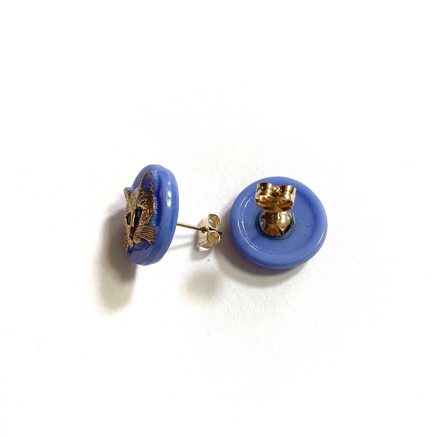 チェコ猫ボタンの〈ピアス/イヤリング〉 | Dua-アクセサリーパーツショップ