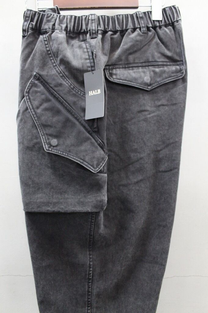 HALB ハルプ ワイドテーパードカーゴパンツ ブラック | batsutaka