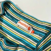 Paradiso パラディーソ マルチボーダー柄 ハイネック 長袖Tシャツ カットソー L /ゴルフ/スポーツ/メンズ