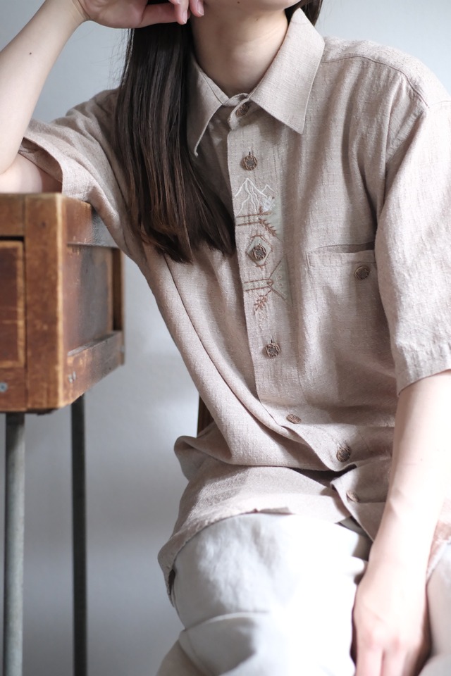 90's- -old- "s/s Tyrolean shirt"