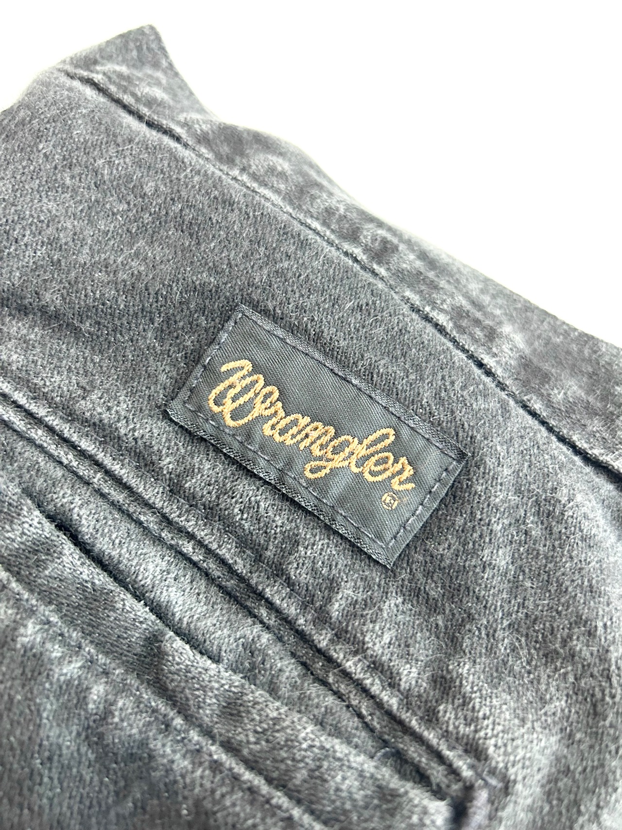 Wrangler "BLACK" DENIM SLACKS MADE IN USA Size W32L34→W33L33.5