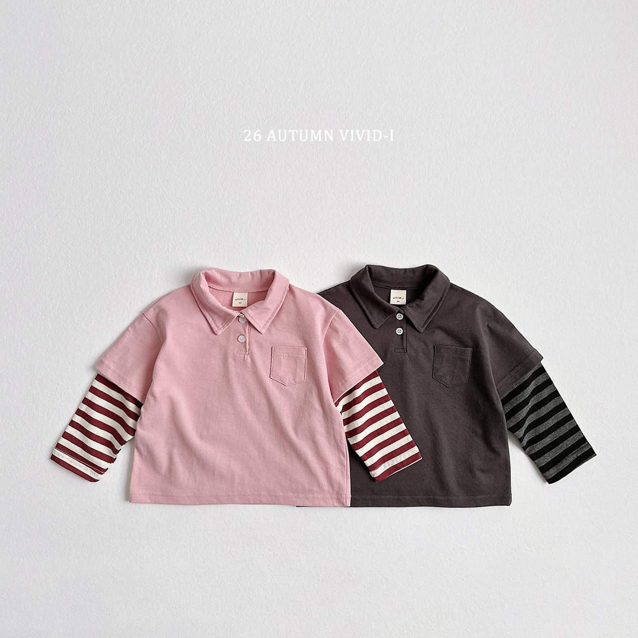 collar layered tee【VIVID】※※10月下旬発送予定