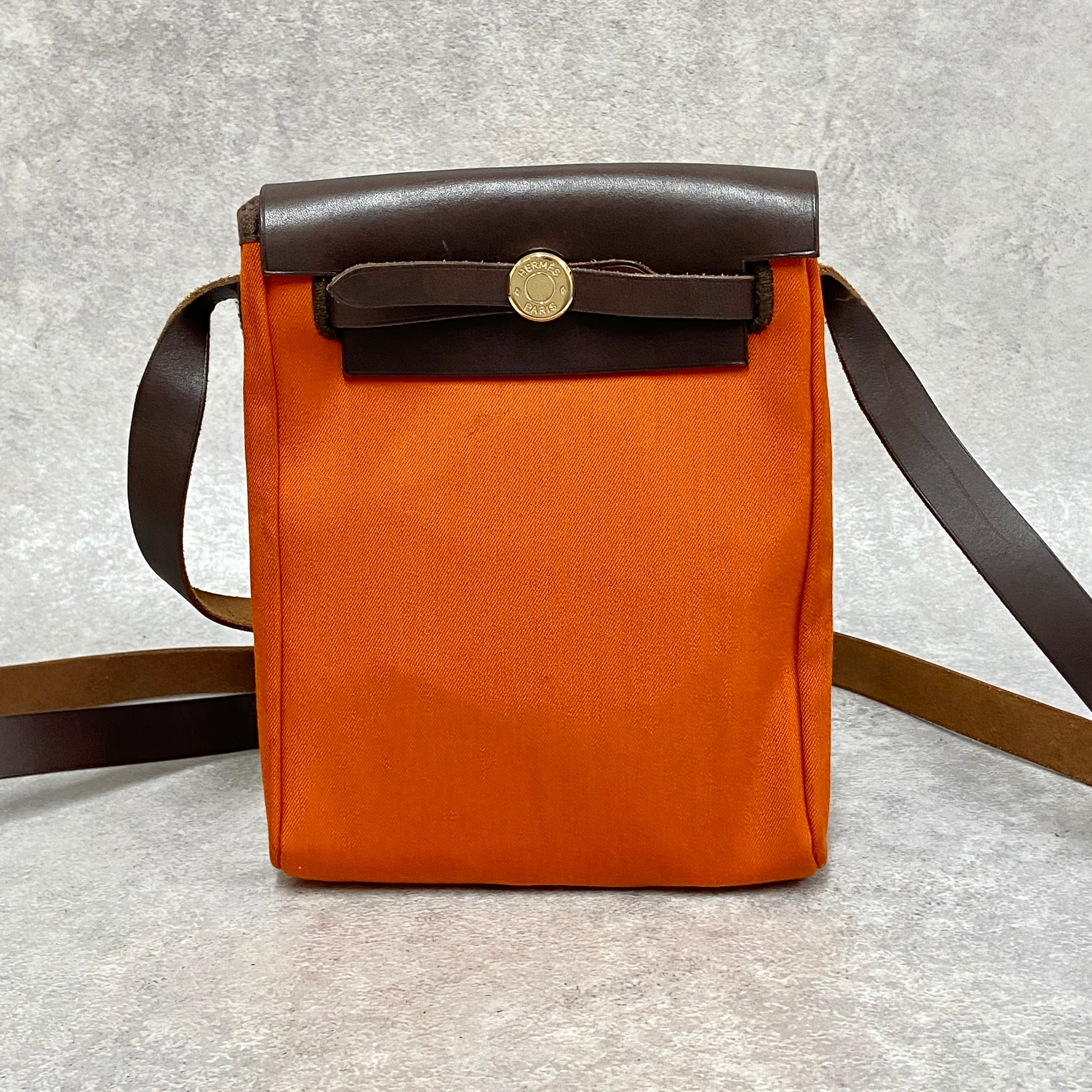 HERMES エルメス エールバッグTPM ショルダーバッグ オレンジ レッド ...