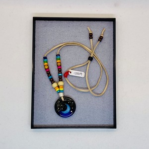 星空 三日月 ペンダント レジン ネックレス ハンドメイド