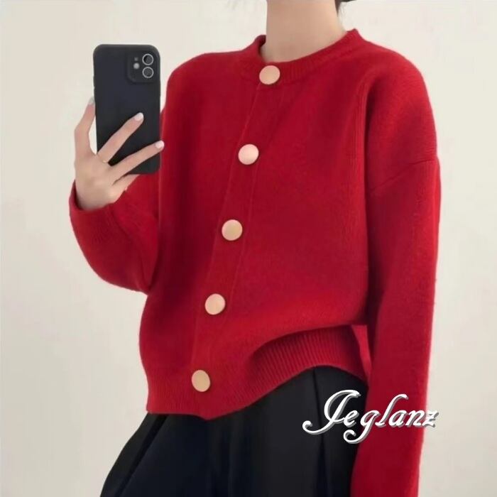 9色 ニット セーター カーディガン 羽織り ドロップショルダー(MA818)σ,ς*