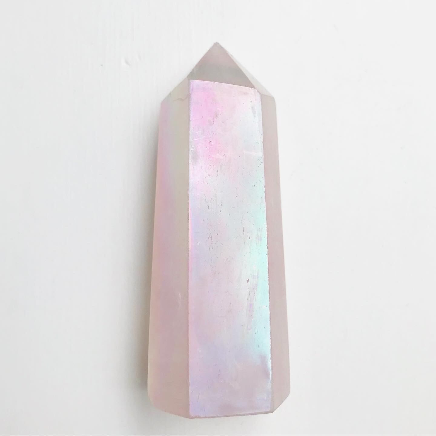 Aura Rose Quartz Point 4