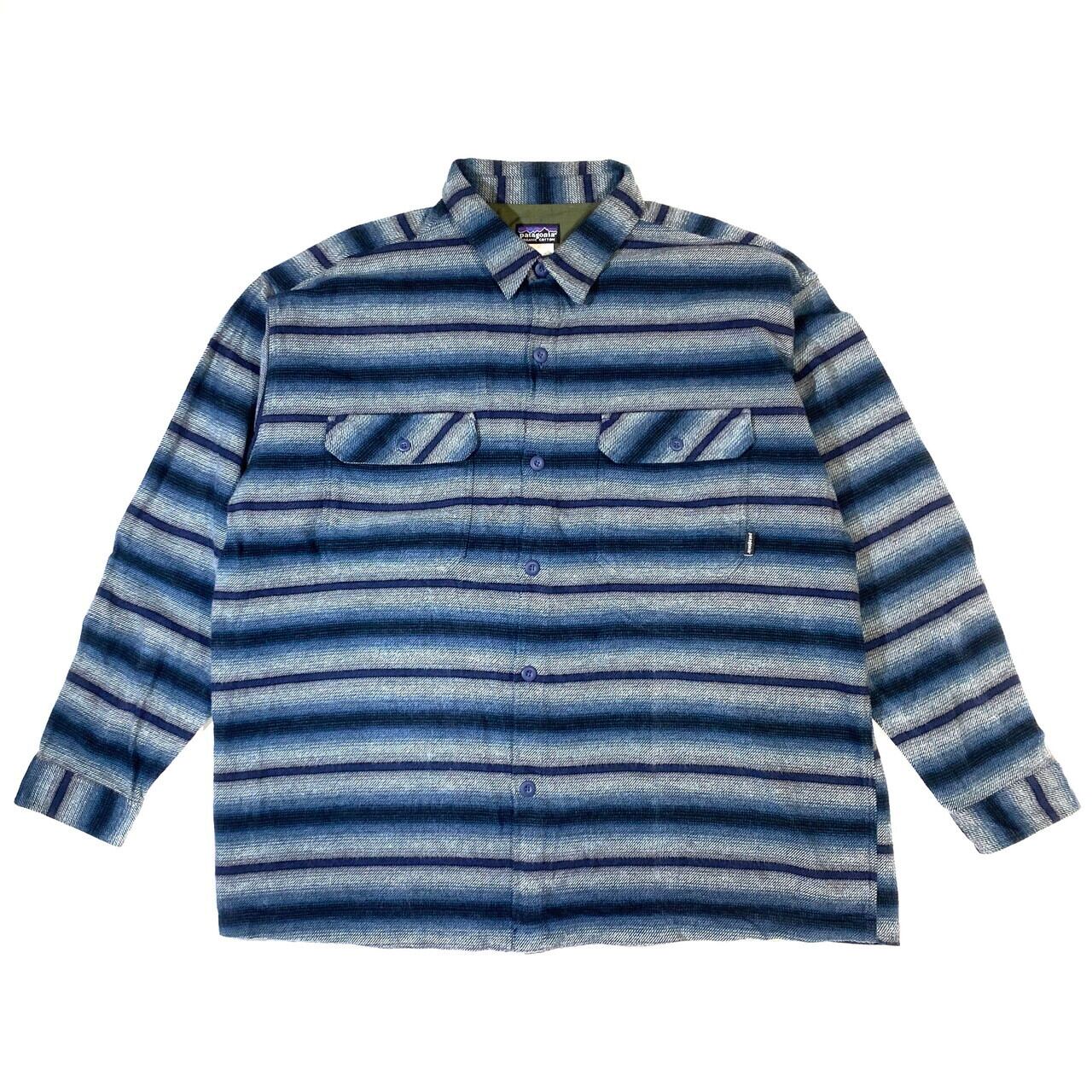 Patagonia パタゴニア ORGANIC COTTON オーガニックコットン ボーダー ヘビーネルシャツ メンズL【長袖シャツ】 | cave  古着屋【公式】古着通販サイト