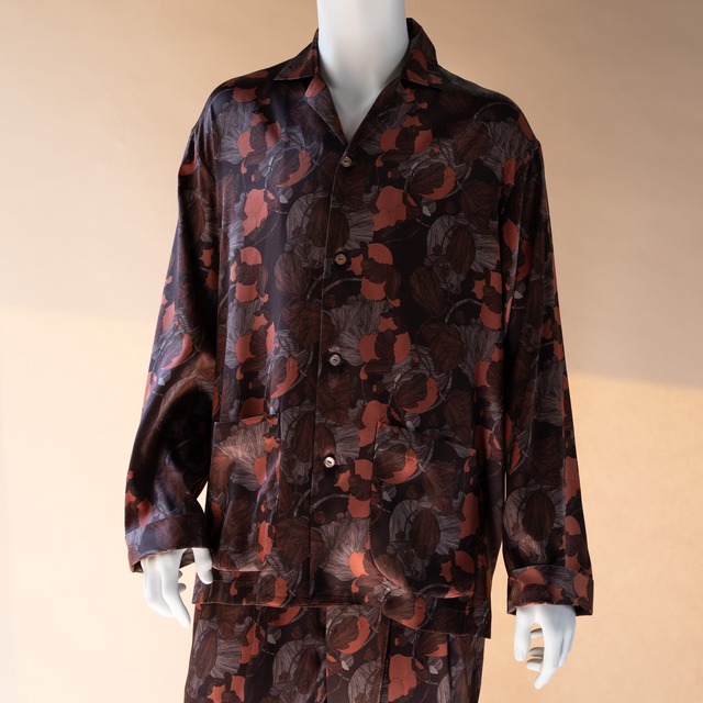 PJT01 ロングスリーブシャツ Chocolate print