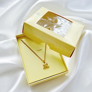 【C7122】courreges emblem one stone necklace(正規お箱付き)/クレージュ/ネックレス