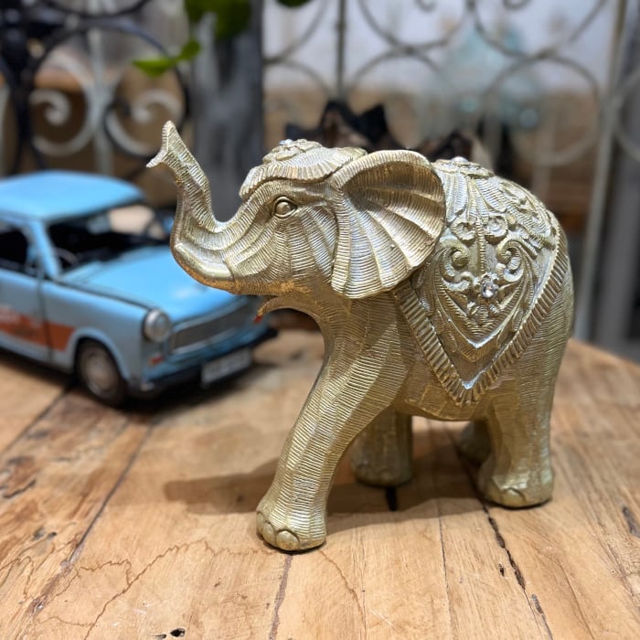 ジオメティックエレファント M 象 ゾウ 鼻上げ インテリア