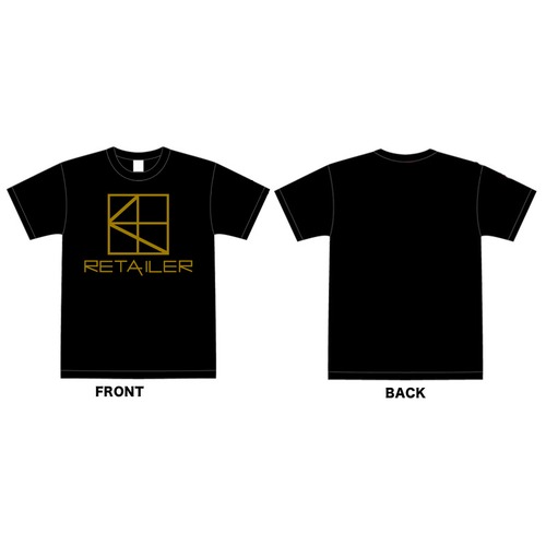 retailer LOGO Tシャツ(カラー:ブラック/ゴールド) -送料無料-
