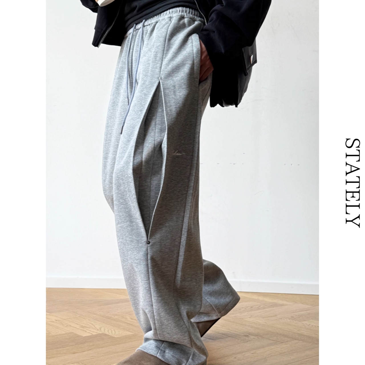 Bold Pintuck Sweat Pants/2color_B81・画像5