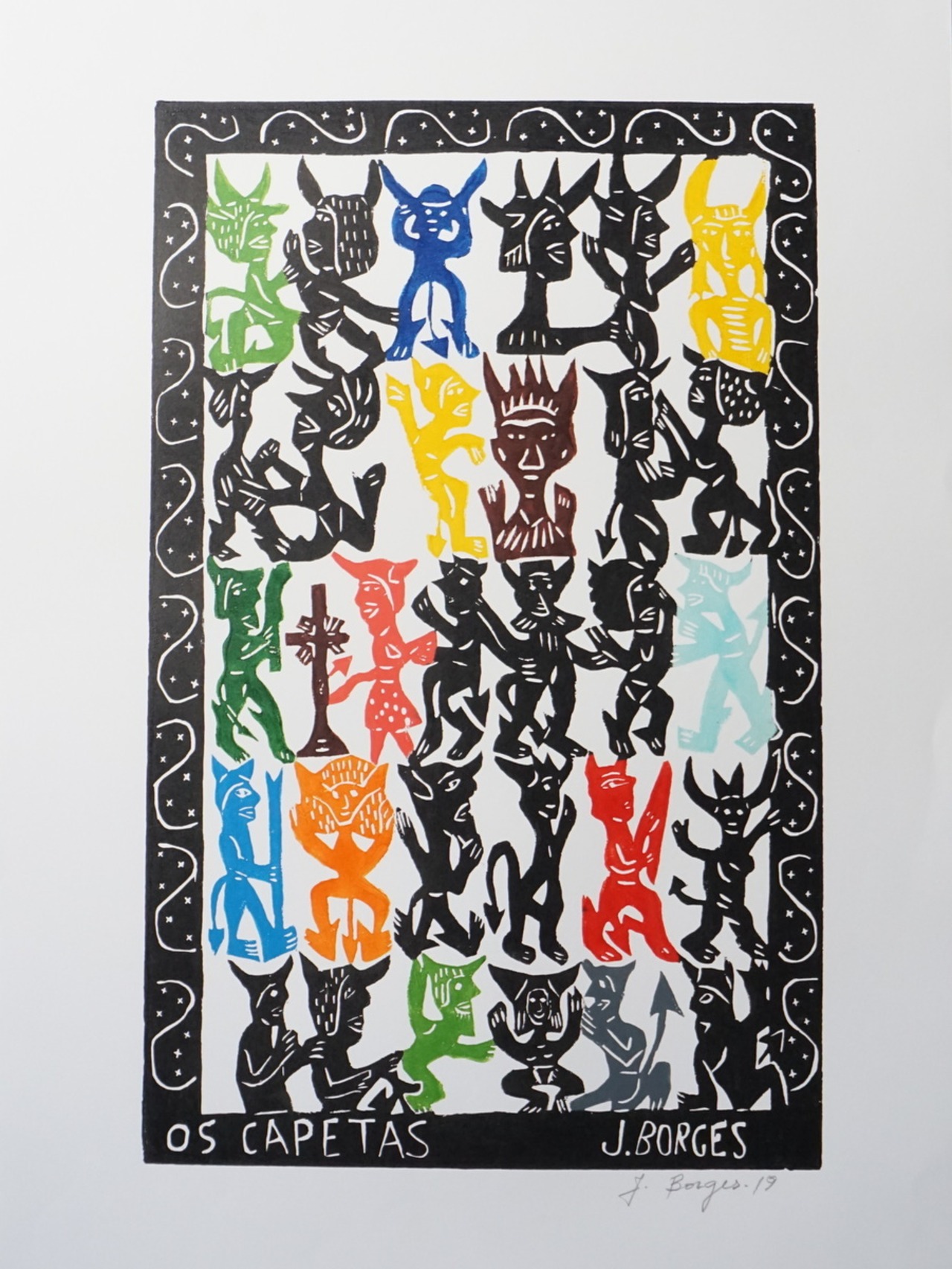 J.BORGES ジョタ・ボルジェス 木版画 L 【OS CAPETAS】